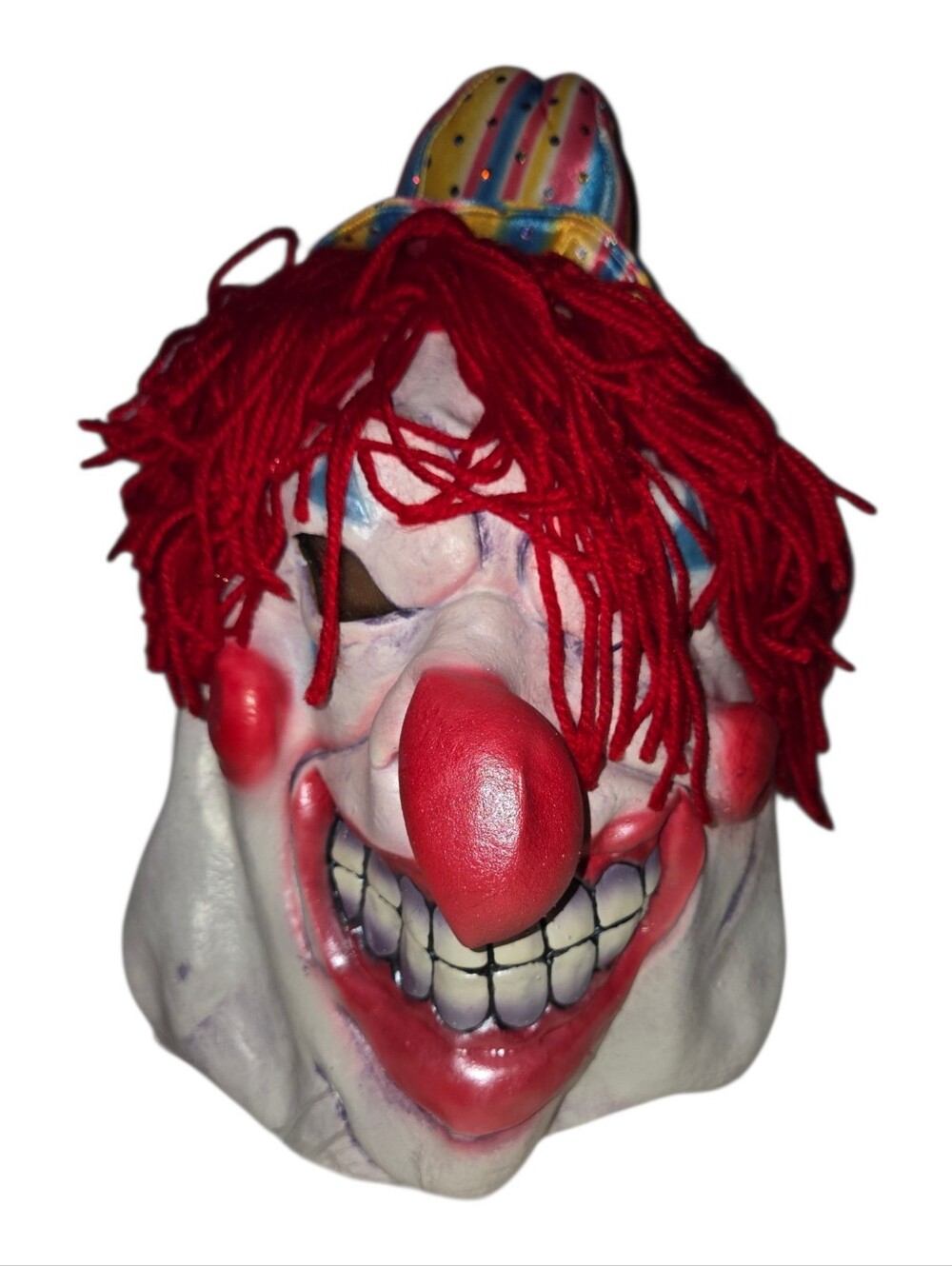 Vintage Creepy Red Clown Halloween Cosplay Mask